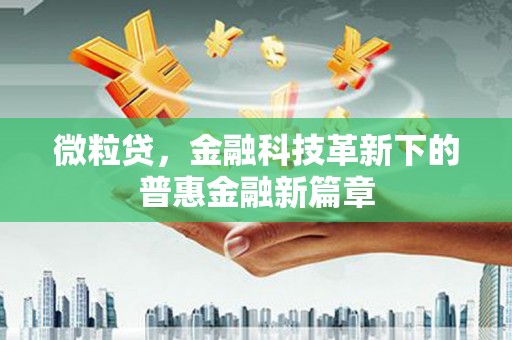 萝北微粒贷，金融科技革新下的普惠金融新篇章