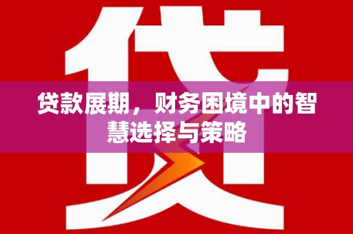 萝北贷款展期，财务困境中的智慧选择与策略