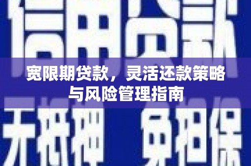 萝北宽限期贷款，灵活还款策略与风险管理指南