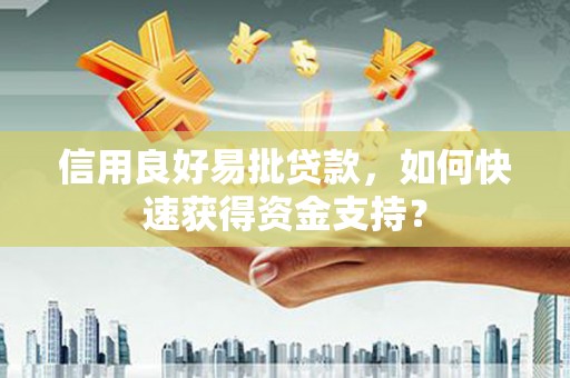 萝北信用良好易批贷款，如何快速获得资金支持？