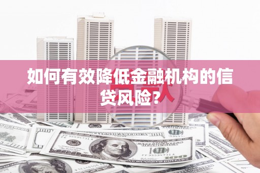 萝北如何有效降低金融机构的信贷风险？