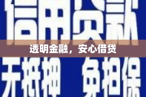 萝北透明金融，安心借贷