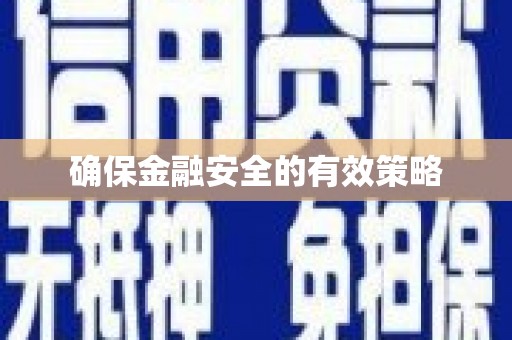 萝北确保金融安全的有效策略